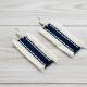 Handmade Rectangular Fabric Drop Earrings